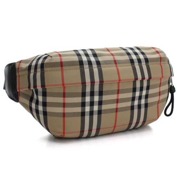 bur8010430011 1 Burberry Check Body Bag Beige Multicolor