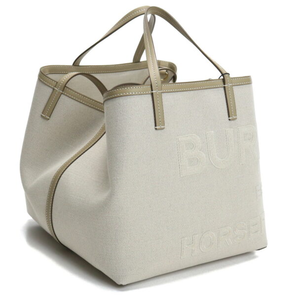 bur8043104011 5 Burberry Tote Bag Canvas Ecru Beige