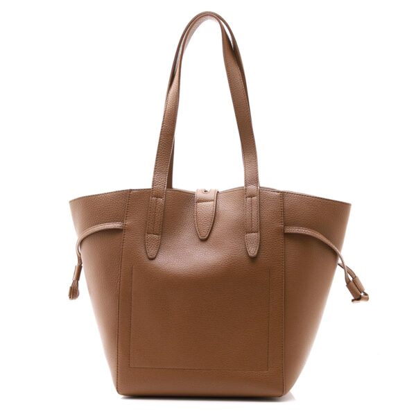 bzt0fua hsf 03b04 Furla Net Leather Tote Bag Brown