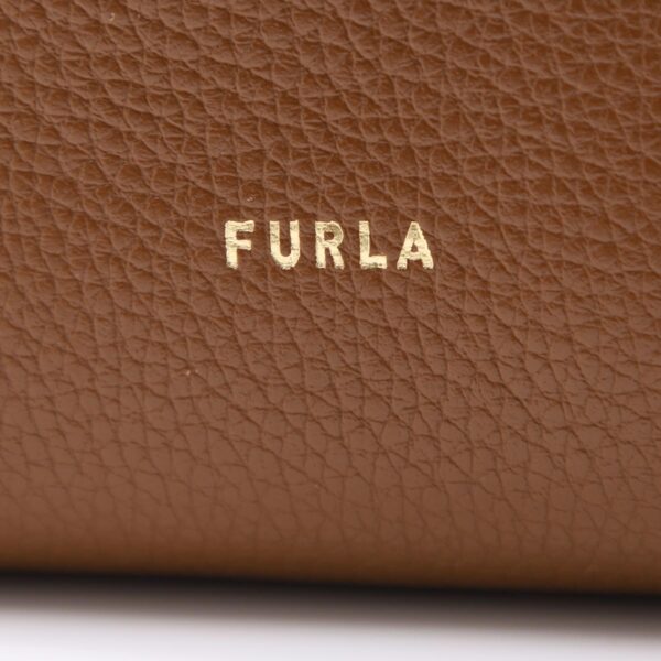 bzt0fua hsf 03b09 Furla Net Leather Tote Bag Brown