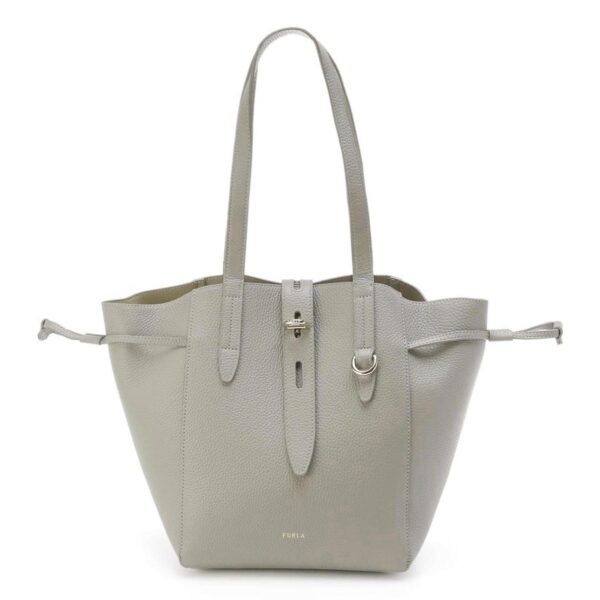 bzt0fua hsf m7y0002 Furla Net Leather Tote Bag Gray