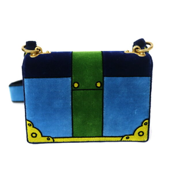 c20 5601 4 Prada Cahier Shoulder Bag Velvet Blue