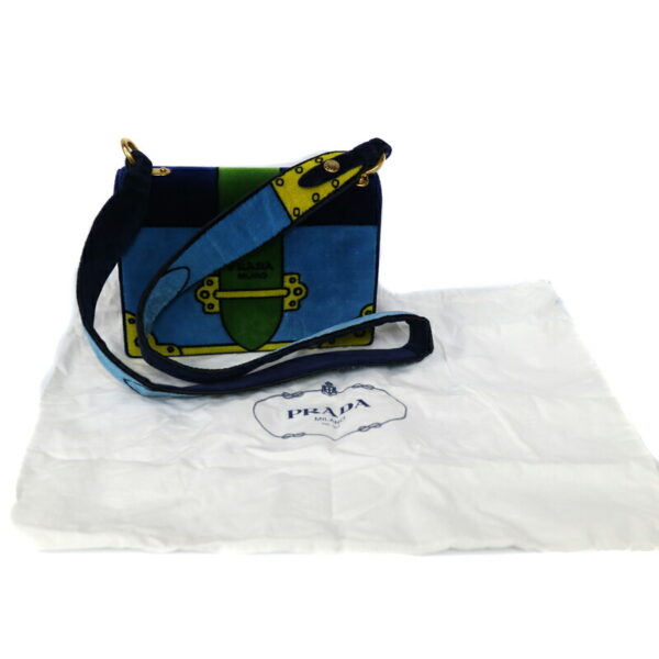 c20 5601 7 Prada Cahier Shoulder Bag Velvet Blue