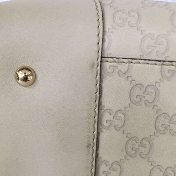 c20 5681 6 Gucci Tote Bag Mayfair GG Shima Leather Beige Cream