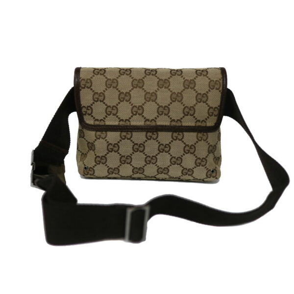 c20 6124 2 Gucci Body Bag Waist Bag GG Canvas Brown