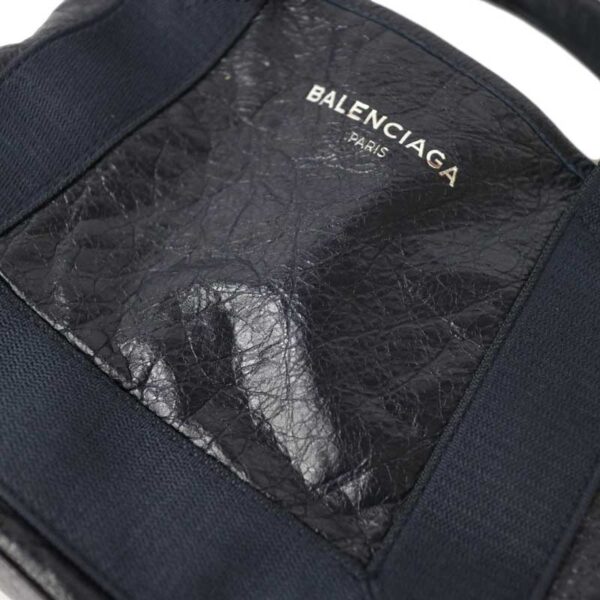 c21 1210 7 Balenciaga Blue Hippo XS Tote Handbag Leather Navy