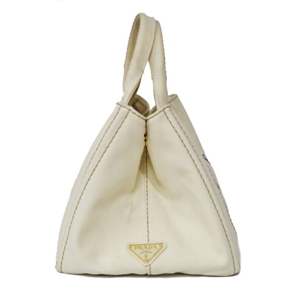 c21 1447 4 Prada Kanapa Tote Bag White Canvas