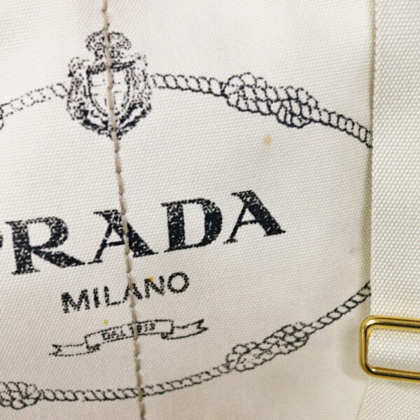 c21 1447 7 Prada Kanapa Tote Bag White Canvas