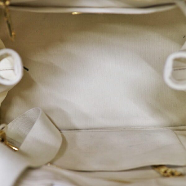 c21 1447 9 Prada Kanapa Tote Bag White Canvas