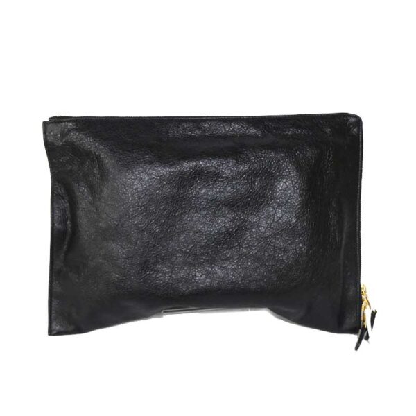 c21 1583 4 Balenciaga Giant Clutch Leather Black