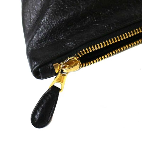 c21 1583 7 Balenciaga Giant Clutch Leather Black