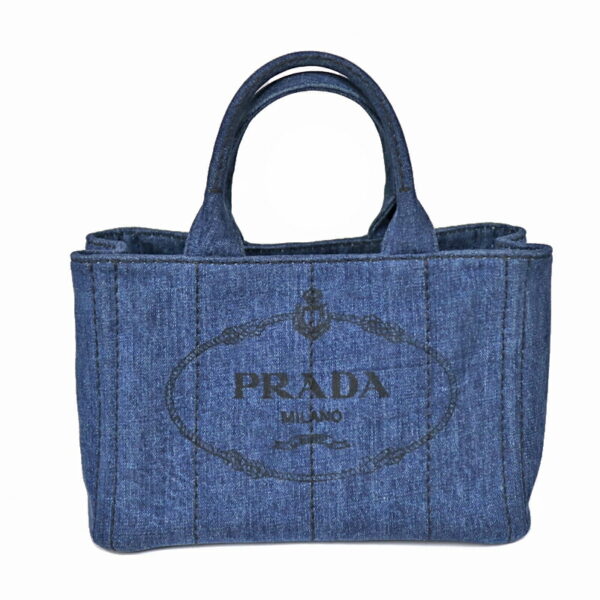 c21 3914 1 Prada Canapa Denim Tote Bag Blue Denim Canvas