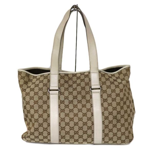 c21 4056 4 Gucci Tote Bag GG Canvas Large Brown Beige