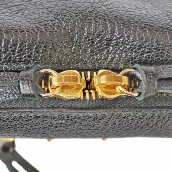 c21 4707 7 Balenciaga Shoulder Bag Leather Black