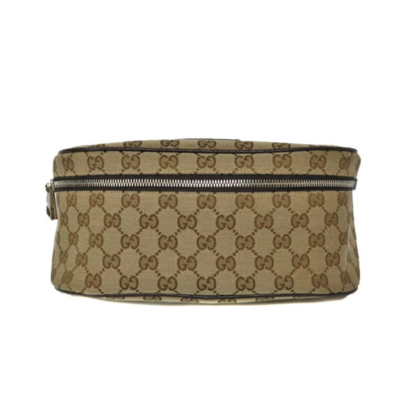 c21 4839 1 Gucci Waist Bag Body Bag GG Canvas Leather Brown