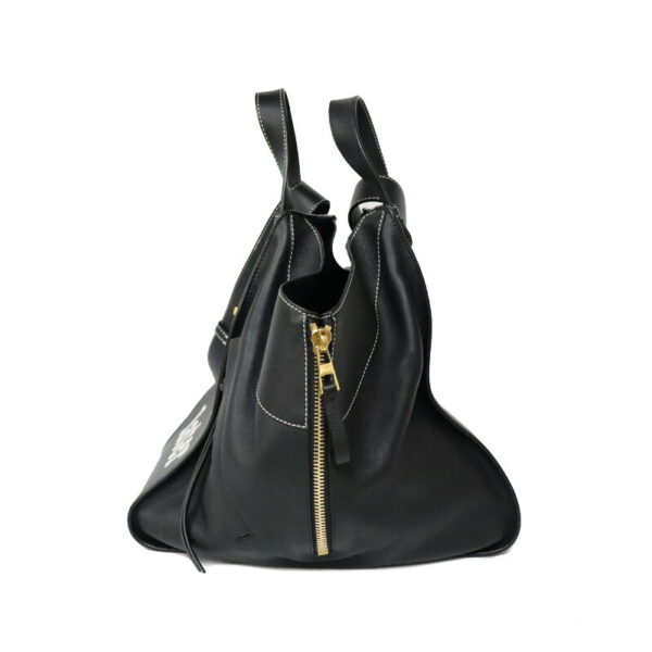 c21 5438 3 Loewe See U Later Hammock Leather Bag Black