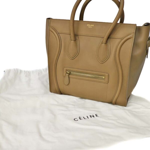 c21 556 14 Celine Luggage Mini Shopper Camel