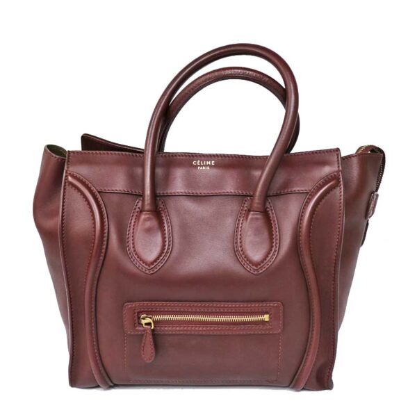 c21 557 1 Celine Luggage Mini Shopper Burgundy