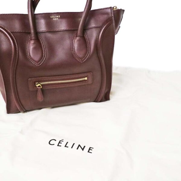 c21 557 14 Celine Luggage Mini Shopper Burgundy