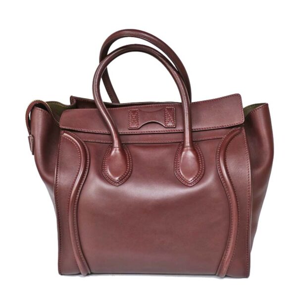 c21 557 2 Celine Luggage Mini Shopper Burgundy