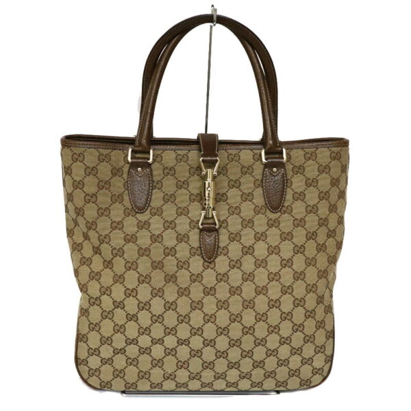 c21 5646 1 Gucci Tote Bag GG Canvas Jackie Brown Beige