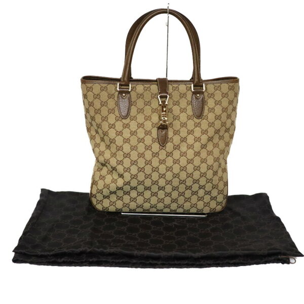 c21 5646 13 Gucci Tote Bag GG Canvas Jackie Brown Beige