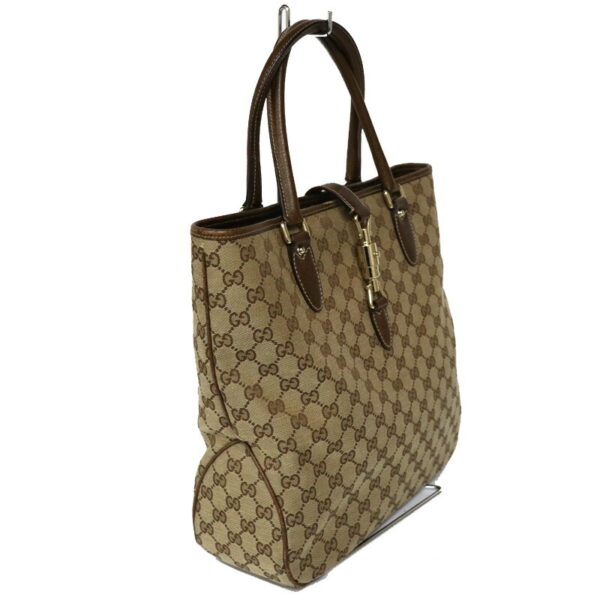 c21 5646 3 Gucci Tote Bag GG Canvas Jackie Brown Beige