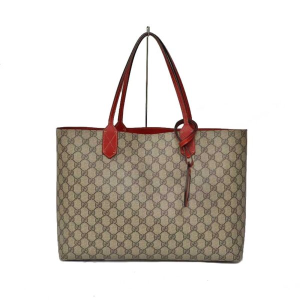 c21 5862 1 Gucci Reversible Tote Bag GG Supreme Canvas Red