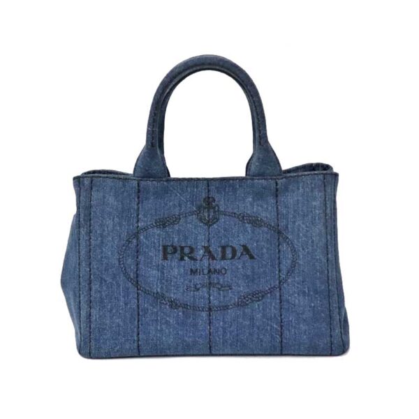 c21 5951 1 Prada Kanapa Denim Tote Bag Blue Denim Canvas