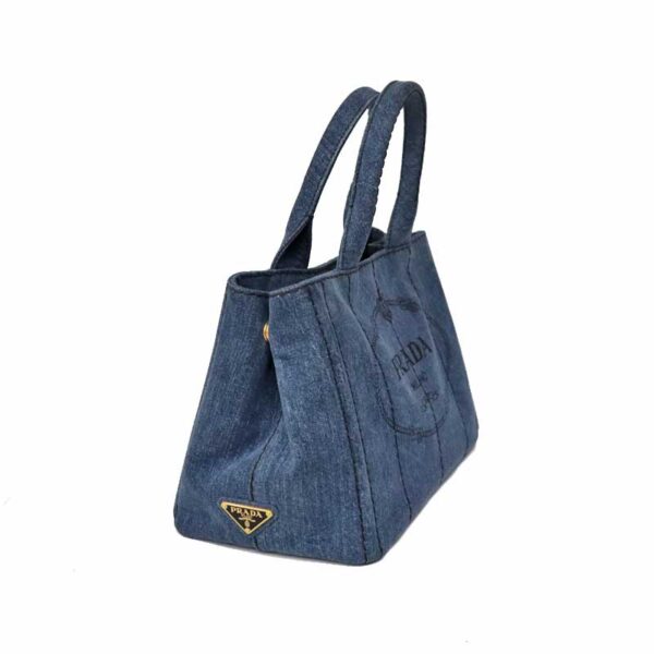 c21 5951 2 Prada Kanapa Denim Tote Bag Blue Denim Canvas