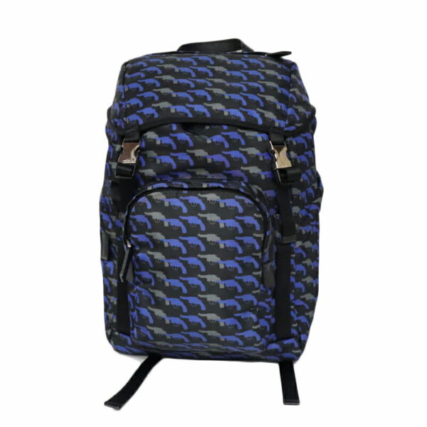 c21 6426 1 Prada Backpack Gun Pistol Pattern Blue Black Nylon