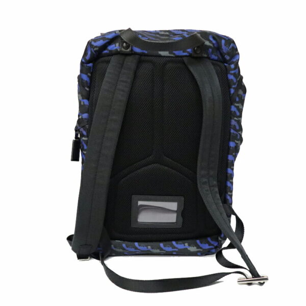 c21 6426 4 Prada Backpack Gun Pistol Pattern Blue Black Nylon