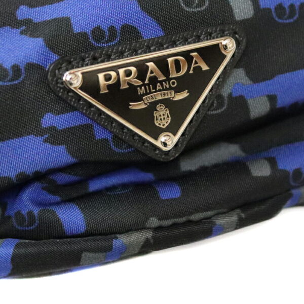 c21 6426 6 Prada Backpack Gun Pistol Pattern Blue Black Nylon