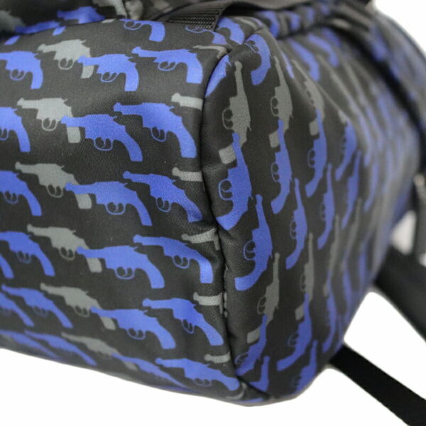 c21 6426 8 Prada Backpack Gun Pistol Pattern Blue Black Nylon