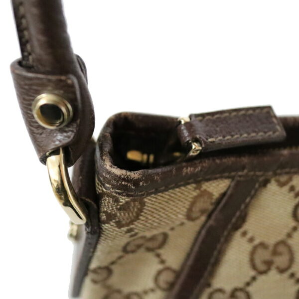 c21 6499 10 Gucci GG Handbag Canvas Brown Beige