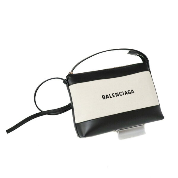 c21 7277 1 Balenciaga Shoulder Bag Leather Black Ivory