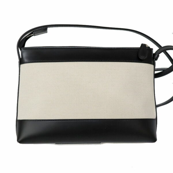 c21 7277 3 Balenciaga Shoulder Bag Leather Black Ivory