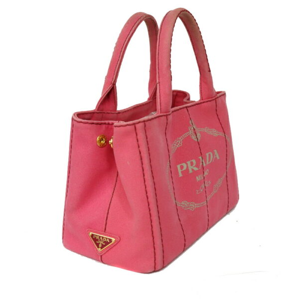 c22 1177 2 Prada Kanapa Tote Bag Pink Canvas 2WAY