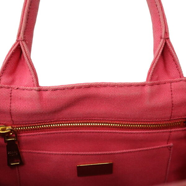 c22 1177 6 Prada Kanapa Tote Bag Pink Canvas 2WAY