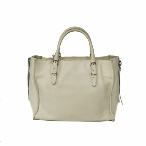 c22 1763 3 Balenciaga Mini Paper Handbag Leather White