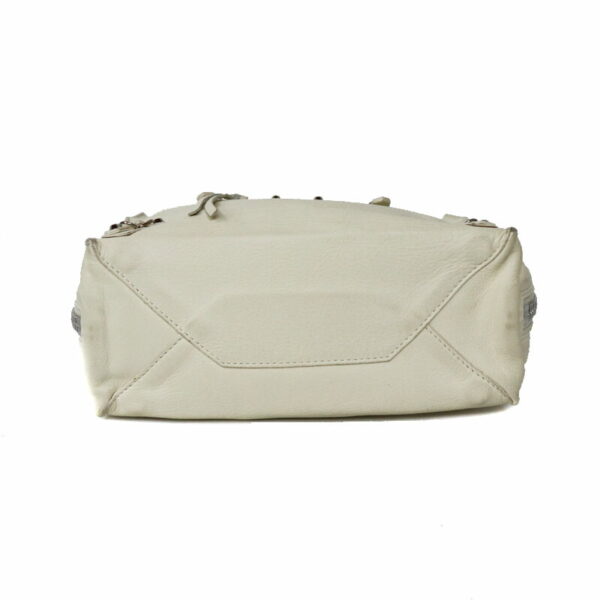 c22 1763 4 Balenciaga Mini Paper Handbag Leather White