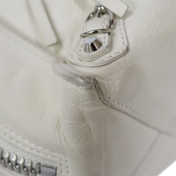 c22 1763 6 Balenciaga Mini Paper Handbag Leather White