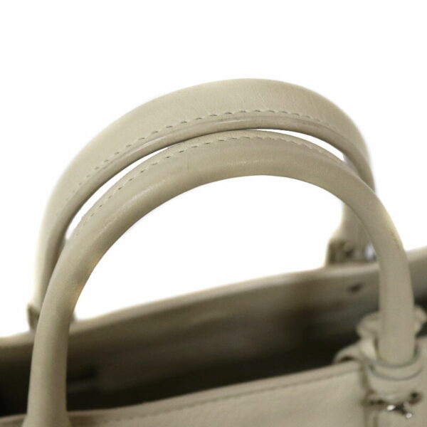 c22 1763 9 Balenciaga Mini Paper Handbag Leather White