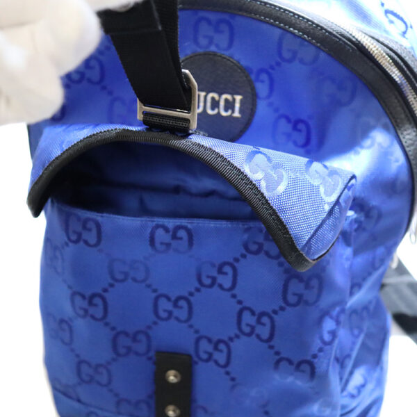 c22 1803 8 Gucci Backpack Rucksack Leather Blue