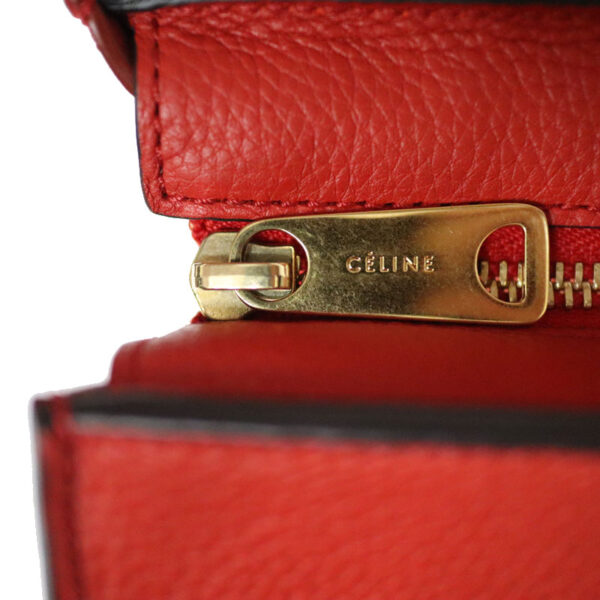 c22 2914 13 Celine Trapeze 2WAY Handbag Red Leather