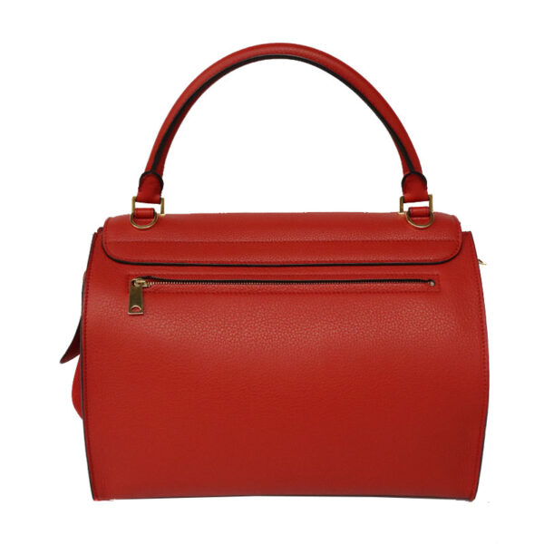 c22 2914 4 Celine Trapeze 2WAY Handbag Red Leather