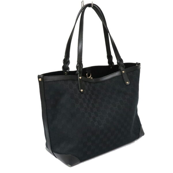 c22 501 2 Gucci GG Tote Bag Canvas Black