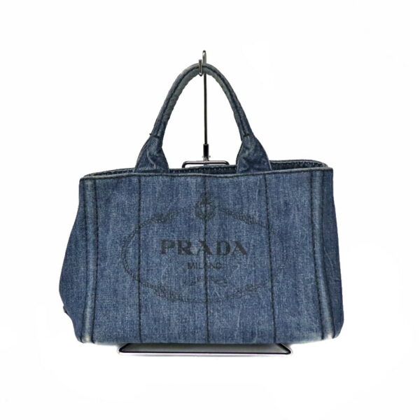 c22 5970 1 Prada Canapa Denim Tote Bag Handbag 2WAY Denim Canvas Blue