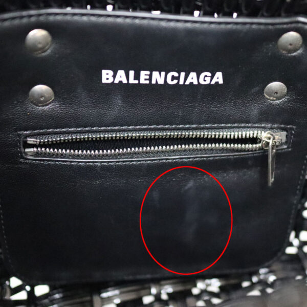 c22 6080 14 Balenciaga Bistro XS Tote Bag Enamel Black