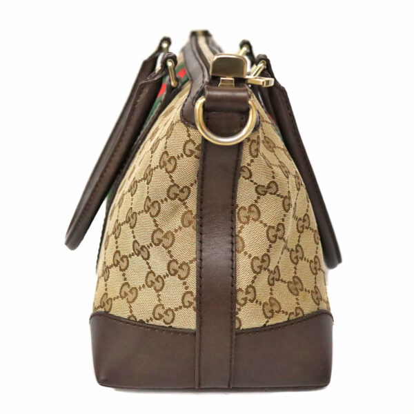 c22 743 4 Gucci GG Tote Bag Canvas Leather Brown